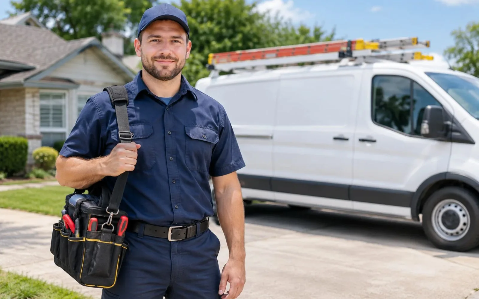 Licensed Pasadena Express Plumbing technician on a service call