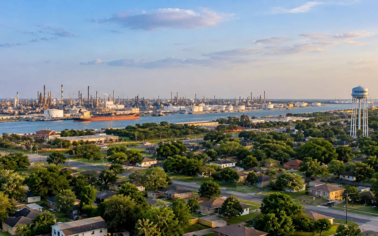 Pasadena, TX neighborhood near the Houston Ship Channel